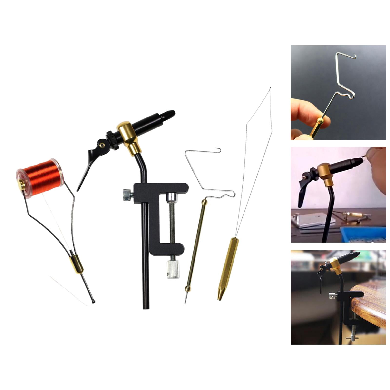 Axioma 5 Pieces Fly Tying Tool Kit Fly Fishing Hook Tying Tools Fly Tying Clamp Outdoor