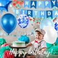 thumbnail image 4 of Happy Birthday Banner Bunting Blue Party Balloons Confetti Latex Balloon Party Birthday Banner Decorations-Style:3Rd;, 4 of 5