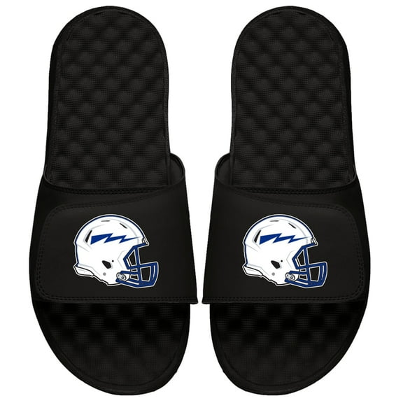Men's ISlide Black Air Force Falcons Helmet Logo Slide Sandals