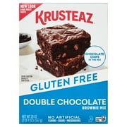 Krusteaz Gluten Free Double Chocolate Brownie Mix, Includes Chocolate Chips, 20 oz Box