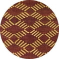 thumbnail image 1 of Ahgly Company Indoor Round Abstract Sedona Brown Abstract Area Rugs, 4' Round, 1 of 6