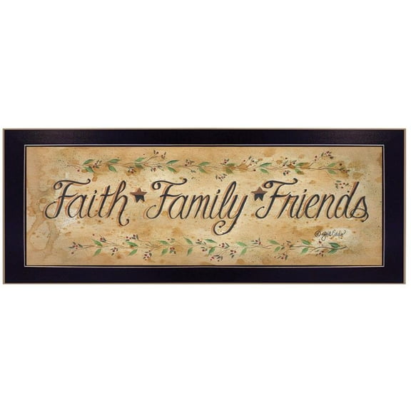 Faith Family Friends by Gail Eads Printed Wall Art Wood Multi-Color