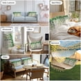 thumbnail image 6 of Waterproof Throw Pillow Covers Set of 2, 20x12 Inch Spring Leaves Decorative Pillowcases Outdoor Pillow Slip Cushion Covers Set for Couch Tent Retro Pastoral Green Botanical Leaf Vines, 6 of 7