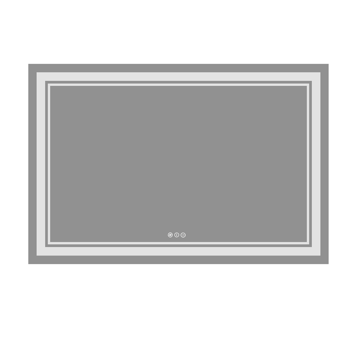 Rectangular LED Vanity Mirror with Touch Dimmer and Fog Free Function