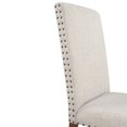 thumbnail image 6 of Upholstered Dining Chairs Set of 2, Linen Fabric Dining Room Chairs with Nailhead Trim and Solid Wood Legs, Armless Dining Chairs for Home Kitchen Dining Room Living Room - Beige, B2354, 6 of 10