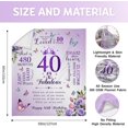 thumbnail image 5 of 40th Birthday Gifts Women Blanket 50"x60", Happy 40th Birthday Gifts for Women, Women 40th Birthday Decorations Gift Ideas, 40th Birthday Gifts for Her, Best 1984 Birthday Gifts for 40 Year Old Women, 5 of 6