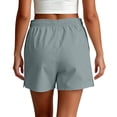 thumbnail image 5 of Jean Shorts Womens Quick Dry Shorts for Womens Summer Cooling Lightweight Shorts Elastic Waist Fitness Sports Bottoms Gray M, 5 of 7