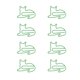 thumbnail image 1 of 100 Pcs Green Cute Paper Clips Cat Shaped Fun Bookmark Document Organizing Clips Funny Bookmark Planner Clips, 1 of 3