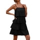 thumbnail image 4 of Txlixc Vestido de verano femenino, falda de hoja de loto de color sólido con correas finas italianas Txlixc moda, 4 of 7