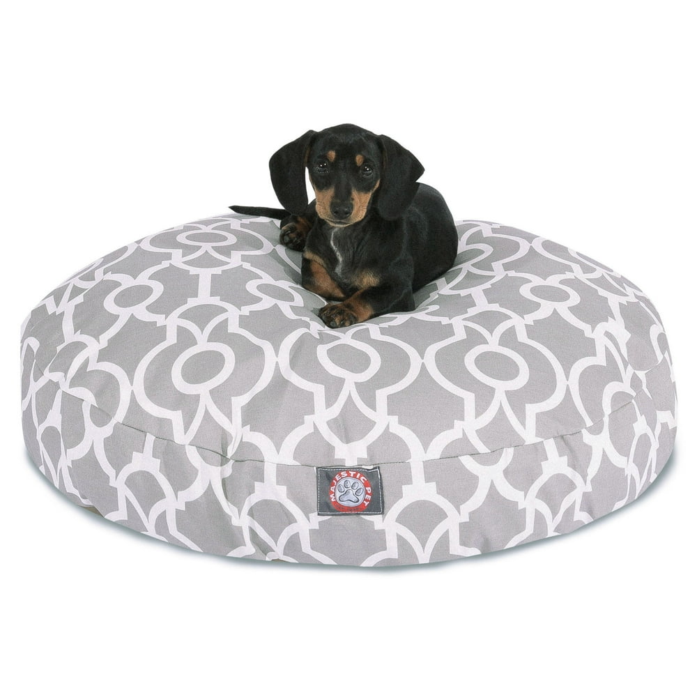 Majestic Pet Athens Round Dog Bed Treated Polyester Removable Cover