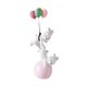 thumbnail image 4 of Figura de conejito con globo, adorno de conejito volador para mueble de TV de sala de estar Rosa, 4 of 9