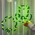 thumbnail image 5 of Hometravel LED Shamrock Pendant, Luminous St. Patrick's Day Light, Green Clover Window Decoration for Holiday, 5 of 8