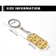 thumbnail image 4 of Goofa Sea and Sand Printed Rectangular Metal Keychain Bag Charm Floral Charm for Purse Keys Metal Keyring Gift for Women Accessories, 4 of 7