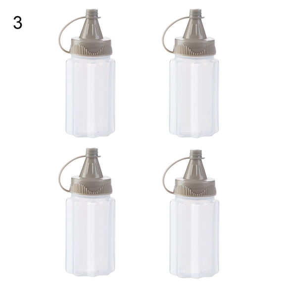 AYYUFE 4Pcs Good Airtightness Seasoning Jar Transparent PP Pepper Holder Condiment Dispenser for Restaurant