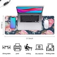 thumbnail image 5 of Long Mouse Pads for Desk,Pioneer Flower Floral Print Pattern Desk Mats on Top Of Desks, Desk Mouse Pad Extra Large with 3mm Non-Slip Base and Stitched Edge for Gaming,Office,Work,Home 31.5"x11.8", 5 of 6