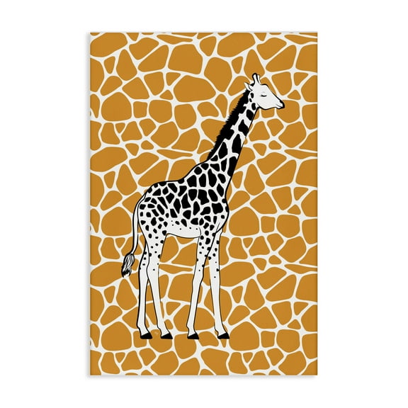 Stupell Industries Giraffe Spots Pattern Animals Painting Wrapped Canvas Art Print Wall Art, 16 x 24