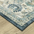 thumbnail image 2 of Avalon Home Sebastian Vintage Bordered Blue/ Ivory Washable Indoor Area Rug, 2 of 13