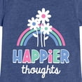 thumbnail image 3 of Instant Message - Happier Thoughts - Toddler And Youth Girls Short Sleeve Graphic T-Shirt, 3 of 6