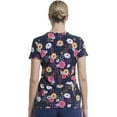 thumbnail image 3 of Dickies EDS Medical Scrubs Top for Women V-Neck DK656, XS, Floral Throwback, 3 of 7