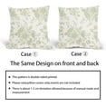 thumbnail image 6 of Vintage Floral Pillow Covers 20x20 Inch Set of 2 Sage Green and Cream Floral Throw Pillow Covers Chinoiserie Flower Pillowcases Rustic Farmhouse Cotton Linen Cushion Covers for Couch Bed Sofa Decor, 6 of 6