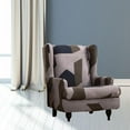 thumbnail image 6 of Stretch Wingback Slipcover Slipcovers for Wingback s Wing Cover Washable Polyester Non-Slip Furniture - B, 6 of 9