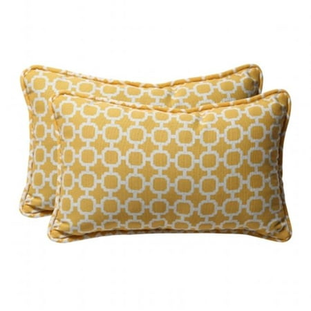 UPC 751379450254 product image for Pillow Perfect 450254 Hockley Yellow Rectangle Throw Pillow (Set of 2) | upcitemdb.com