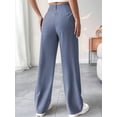 thumbnail image 5 of Women High Waisted Work Pants Business Casual Outfits Office Dress Pants Trousers with Pockets Blue S, 5 of 6