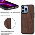 thumbnail image 4 of Solid Wood Phone Case for iPhone 13 Pro Max, Luxurious Natural Wood Grain Case with Drop Tested Shockproof Bumper and Camera Lens Protection Cover for iPhone 13 Pro Max (6.7) MW Walnut, 4 of 17