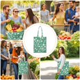thumbnail image 4 of Vintage Daisy Print Reusable Grocery Tote Bag – Large Canvas Shopping Bag with Boho Floral Watercolor Design, Eco-Friendly & Heavy-Duty Market Tote for Women, Farmers Market, Beach, Spring & Summer, 4 of 6
