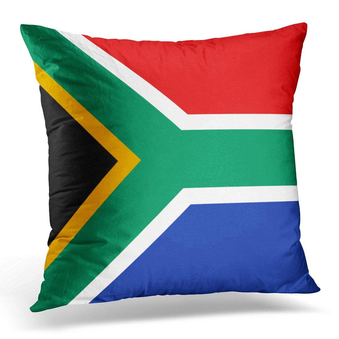ARTJIA Black African South Africa Flag X Green Colors Pillowcase Cushion Cover 20x20 inches