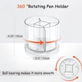 thumbnail image 3 of 360-Degree Rotating Pencil Holder Office Desktop Rotating Pen Holder For Office School Transparent, 3 of 5
