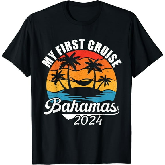 My First Cruise Bahamas 2024. Funny Family Vacation Cruise T-Shirt mens t shirt,black,women,funny,misfits,men,journey