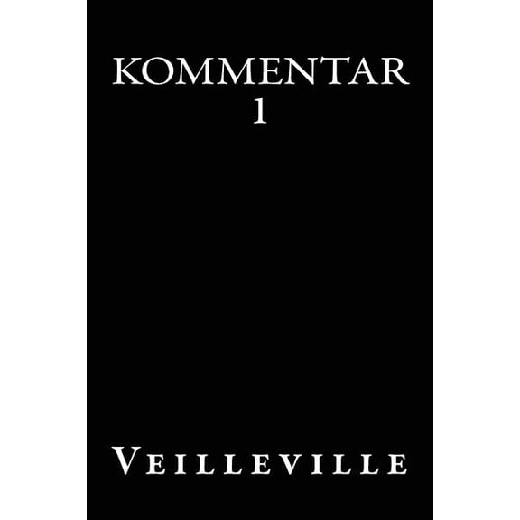 Kommentar 1 (Paperback)