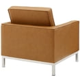 thumbnail image 6 of Modway Loft 2-Piece Modern Tufted Faux Leather Sofa and Armchair Set in Tan, 6 of 6