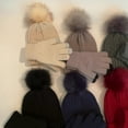 thumbnail image 5 of Knit Hat Gloves Set For Women Winter Ski Outing, 5 of 5