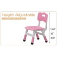 thumbnail image 7 of ChaoLink Kids 2 Chairs Set Height Adjustable Toddler Chair Set, Graffiti Desktop, Children Learn Activity Table for Kids Study Table for HomeDark pink, 7 of 7