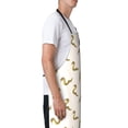 thumbnail image 3 of Fuzoiu Cartoon Snake Print Adjustable Waterproof Apron with Pockets,Waterproof Apron for Cooking, Gardening, and Art Projects, 3 of 8