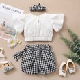 thumbnail image 4 of Vedolay Shorts Sets Girl Two Piece 2pcs Toddler Girl Clothes T-Shirt Dress+Shorts Baby Girls Outfits Set,White 18-24 Months, 4 of 4