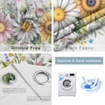 thumbnail image 2 of Colorful Daisy Floral Blackout Curtains for Bedroom, Spring Flowers Botanical Leaves Rustic Thermal Insulated Kitchen Drapes with Grommets, Light Blocking Window Treatment, 2 Panels 52" x 54", 2 of 7