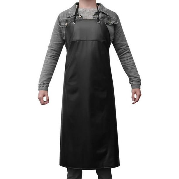 Delantal resistente delantal industrial impermeable y resistente al aceite de pvc delantal 110x80 negro ANGGREK Otros