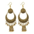 thumbnail image 3 of Sdmnsg-T Traditional Indian Earrings for Women Tassel Bell Beaded Dangle Drop Vintage Chandelier Earring Ethnic Gypsy Earring Bohemian Oxidized Bollywood Jhumki Jewelry Gifts Xmas, 3 of 96