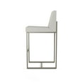 thumbnail image 3 of Amisco Derry 26 In. Counter Stool - Light Grey Polyester / Grey Metal, 3 of 9