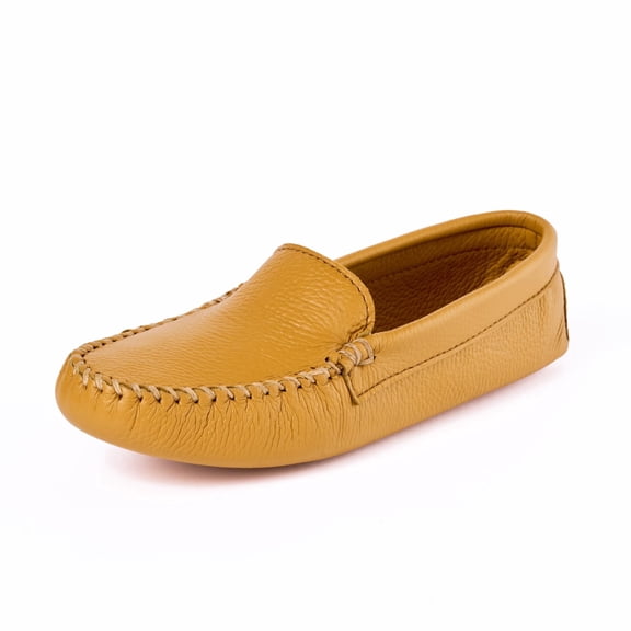 Minnetonka Men's Double Deerskin Venetian, Natural, Size 11