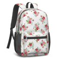 thumbnail image 2 of Pioneer Flower Floral Print Pattern 17" School Backpacks for Teens,Waterproof Oxford Fabric,S-Shape Padded Straps for School,Travel,Hiking,Camping, 2 of 5