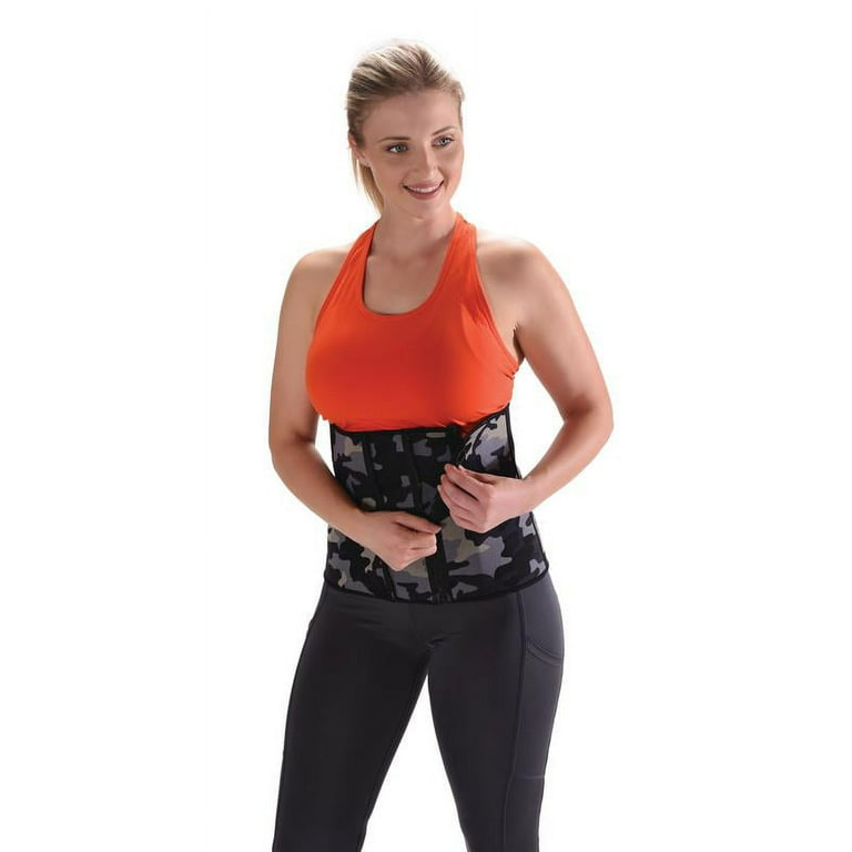 Athletic Works Adjustable Zipper Waist Trimmer Belt with Antimicrobial  Protection, L/XL, Gray Camo