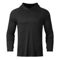 thumbnail image 4 of Fgnfyis Men's Lightweight Hoodie Summer Casual Pullover Sweatshirt with Raglan Sleeves Breathable Comfortable Streetwear for Daily Wear Mens Sweatshirt Black M, 4 of 5