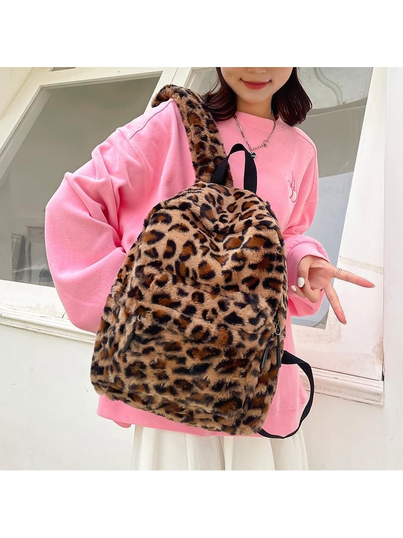 Fashion Backpack Y2K Purse Backpack, Cute Fuzzy Daypack