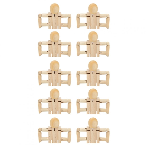 Adorno Artesanal, Figuras Articuladas Figuras De Madera, Manualidades De Pintura DIY Para El Hogar ANGGREK Disfraces