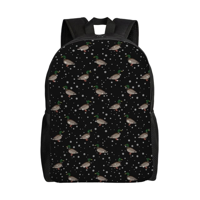 Balery Mallards And Snowflakes Mochila - Mochila Estilosa y Duradera para Laptop de 15 Pulgadas con Tela Oxford Impermeable