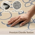 thumbnail image 6 of ODIKA 8'x10' Blue Beige Geometric Medallion Quatrefoil Washable Area Rug Traditional Ornamental Motifs with Diamond Accents Non-Shedding, Easy Care, for King Size Bedroom Under Bed, Master Suite, 6 of 7